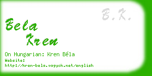 bela kren business card