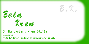 bela kren business card